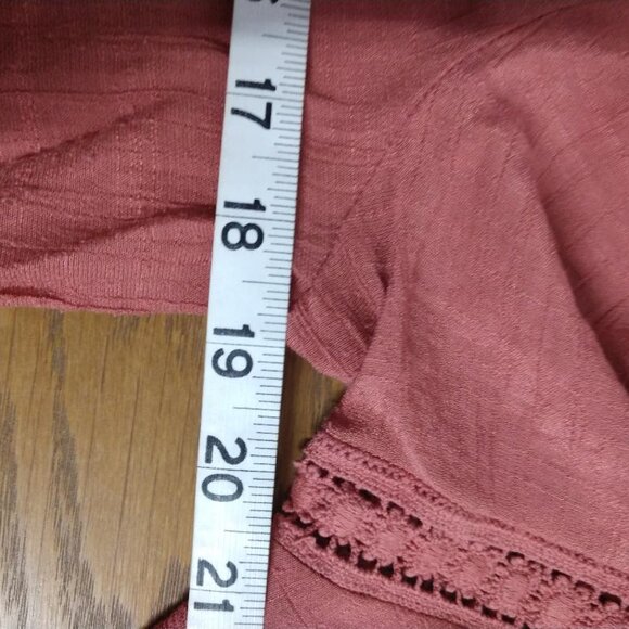 ANTHROPOLOGIE MINE Peach Lace Blouse-Size M - Picture 5 of 7